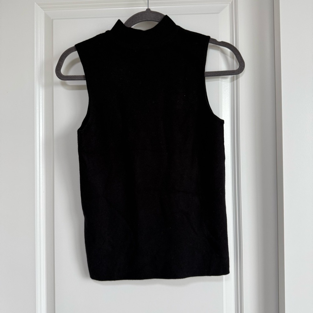 Marled Black Top Sleeveless Shirt - Picture 7 of 7